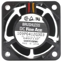 Sanyo 109P0412G303 12V 0.31A DC Brushless 3 Wires Axial Cooling Fan