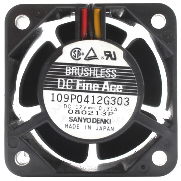 Sanyo 109P0412G303 12V 0.31A DC Brushless 3 Wires Axial Cooling Fan