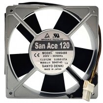 Sanyo Denki 109S488 200V 0.08/0.07A 13.5/12W Impedance Protected Cooling Fan