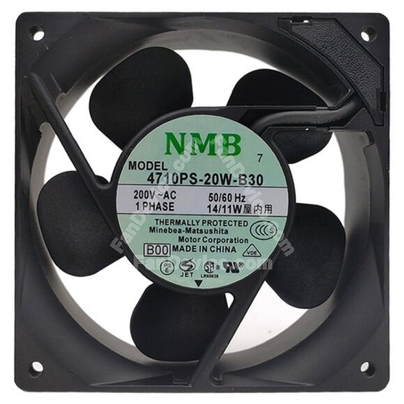NMB 4710PS-20W-B30 AC 200V 14/11W Thermally Protected Axial Cooling Fan