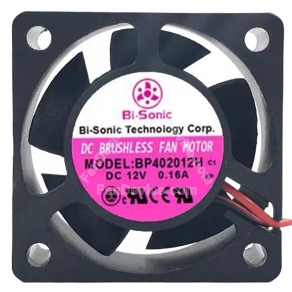 Bi-Sonic BP402012H C1 DC 12V 0.16A 2 Wires Brushless Axial Cooling Fan