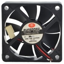 SuperRed CHB6012AS(E) DC 12V 0.06A 2 Wires 6015 Axial Cooling Fan