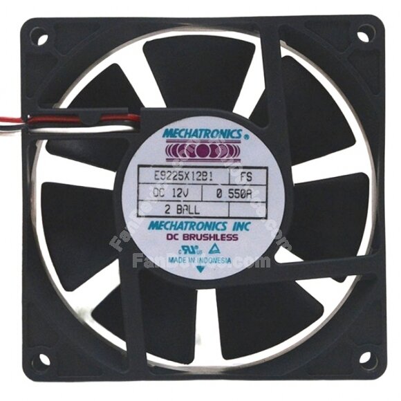 MECHATRONICS E9225X12B1 FS DC 12V 0.550A Brushless Axial Cooling Fan