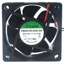Sunon EB60251B3-D00U-999 DC 12V 0.77W 6025 2 Wires Axial Cooling Fan