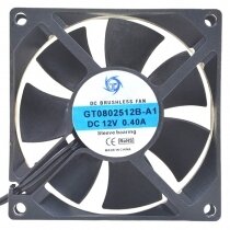 GT0802512B-A1 DC 12V 0.40A 2 Wires Sleeve Bearing Axial Cooling Fan