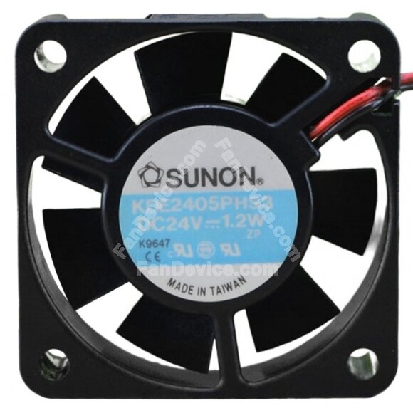 Sunon KDE2405PHS3 DC 24V 1.2W 2 Wires 5015 Axial Cooling Fan
