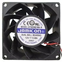 JAMICON KF0838B1MK-R DC 12V 0.48A Dual Ball Bearing Axial Cooling Fan