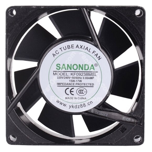 SANONDA KF09238MSL AC 220V/240V 0.08AMP 15W-17W Axial Cooling Fan