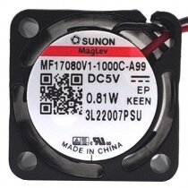 Sunon Maglev MF17080V1-1000C-A99 DC 5V 0.81W 2 Wires Axial Cooling Fan