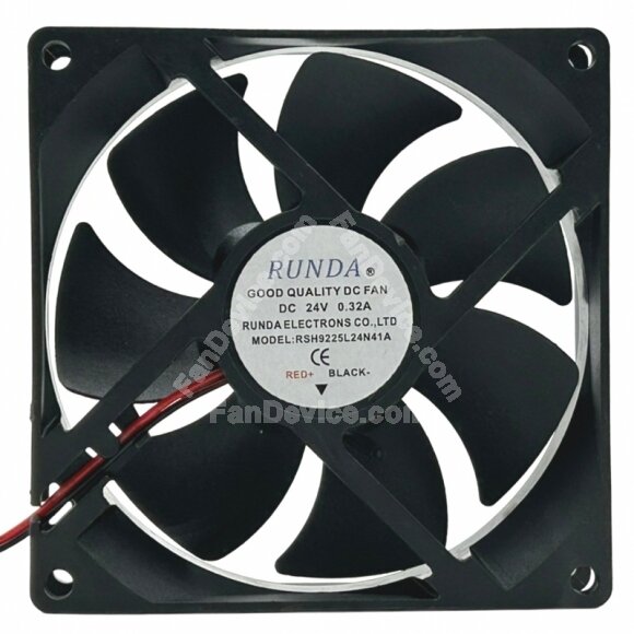 RUNDA RSH9225L24N41A DC 24V 0.32A 2 Wires Axial Cooling Fan