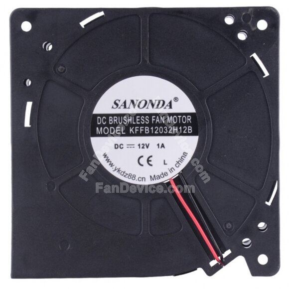 SANONDA KFFB12032H12B DC 12V 1A 2 Wires Brushless Blower Cooling Fan