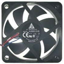 Delta NUB0612HB DC 12V 0.24A 3 Wires 6015 Brushless Axial Cooling Fan