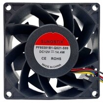 SUNOSTIK PF80381B1-Q021-S99 DC 12V 14.4W 4 Wires PWM Axial Cooling Fan