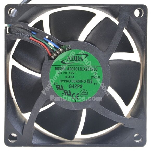 ADDA AD07012LX257B00 DC 12V 0.45A 4 Wires HYPRO Bearing Axial Cooling Fan