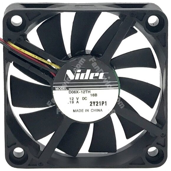 Nidec D06X-12TH 16B DC 12V 0.19A 2 Wires / 3 Wires Axial Cooling Fan