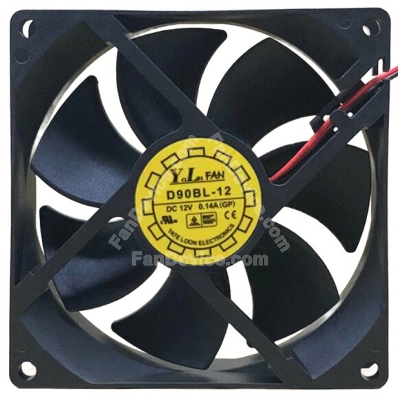 YaLn Fan Yate Loon D90BL-12 DC 12V 0.14A 2 Wires Axial Cooling Fan