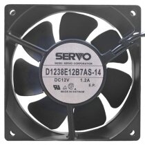 Servo D1238E12B7AS-14 DC 12V 1.2A 3 Wires Axial Cooling Fan