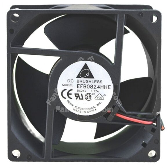 Delta EFB0824HHE DC 24V 0.27A 2 Wires Brushless Axial Cooling Fan