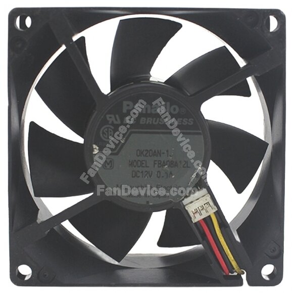 Panaflo FBA08A12L DC 12V 0.3A 3 Wires Brushless Axial Cooling Fan