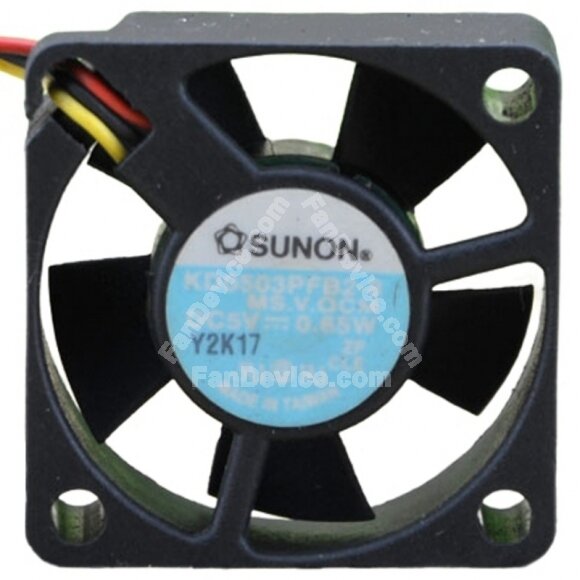 Sunon KD0503PFB2-8 DC 5V 0.65W 3 Wires 3010 Axial Cooling Fan