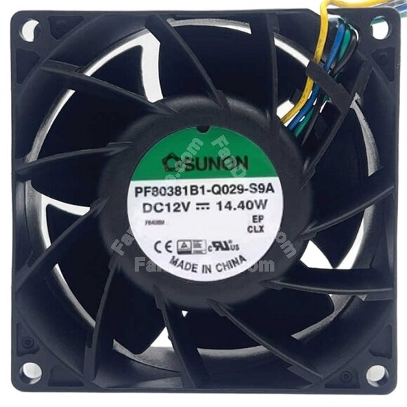 Sunon PF80381B1-Q029-S9A DC 12V 14.40W 4 Wires Axial Cooling Fan