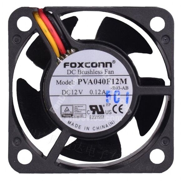 Foxconn PVA040F12M DC 12V 0.12A 2 / 3 / 4 Wires Brushless Axial Cooling Fan