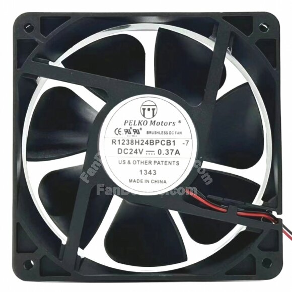 PELKO Motors R1238X24BPCB1-7 DC 24V 0.37A Brushless Axial Cooling Fan
