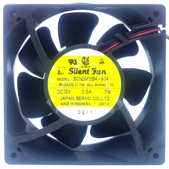 Servo SCNDM12B4-904 DC 12V 0.5A 7W Brushless Ball Bearing Cooling Fan