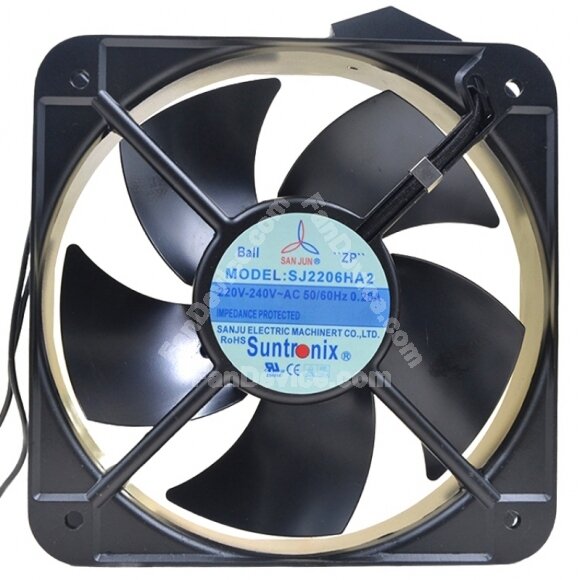 SAN JUN SJ2206HA2 AC 220V-240V 0.28A Impedance Protected Axial Cooling Fan