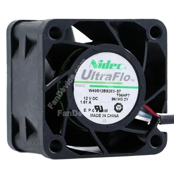 Nidec UltraFlo W40S12BS2E5-57 DC 12V 1.61A Axial Cooling Fan