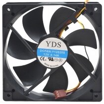 YDS Y12025S DC 12V 0.14A 3 Wires Axial Cooling Fan