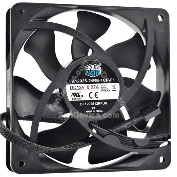 CoolerMaster A12025-24RB-4CP-F1 DC 12V 0.37A Axial Cooling Fan