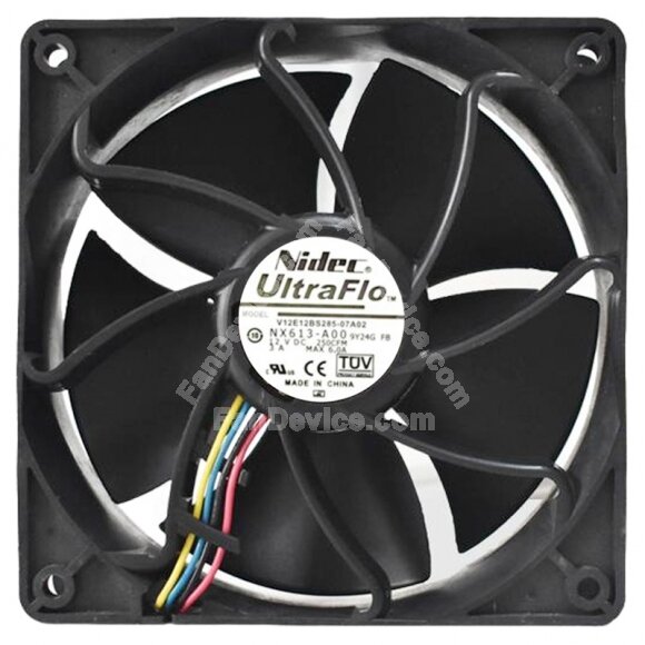 Nidec UltraFlo V12E12BS2B5-07A02 DC 12V 3A 250CFM Axial Cooling Fan