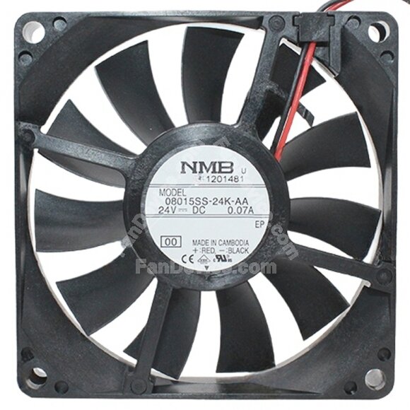 NMB 08015SS-24K-AA DC 24V 0.07A 2 Wires / 3 Wires Axial Cooling Fan