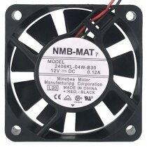 NMB-MAT 2406KL-04W-B30 DC 12V 0.12A 2 Wires 6015 Axial Cooling Fan