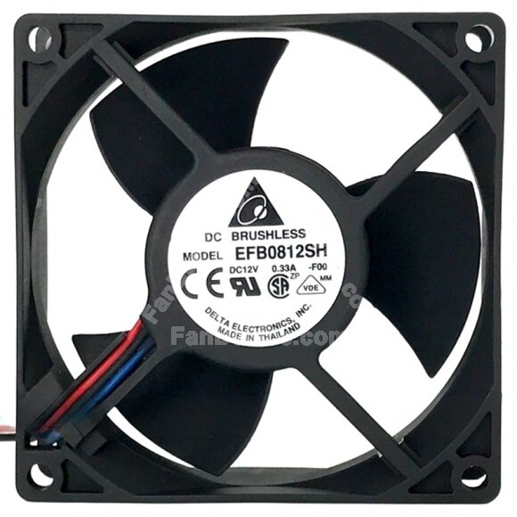 Delta EFB0812SH 12V 0.33A 2 / 3 Wires 8025 DC Brushless Axial Fan