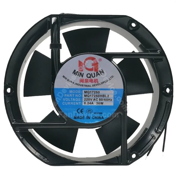 MIN QUAN MQ17250HBL2 AC 220V 0.24A 36W 2 Wires Axial Cooling Fan