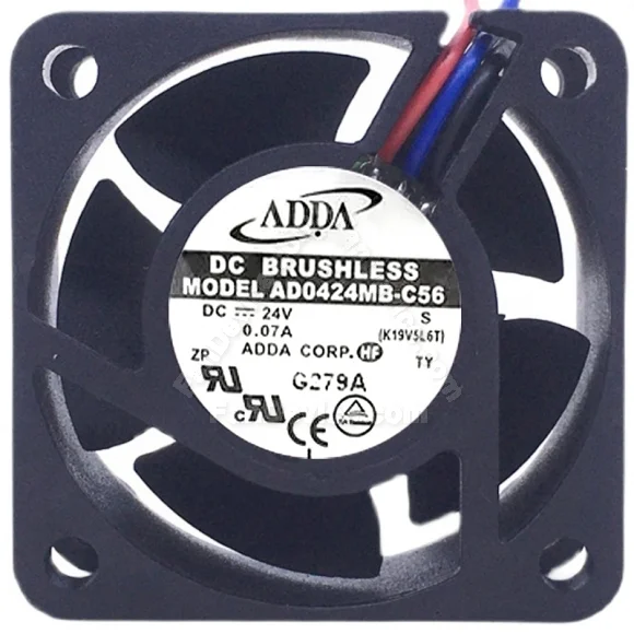 ADDA AD0424MB-C56 24V 0.07A DC Brushless 3 Wires Axial Cooling Fan
