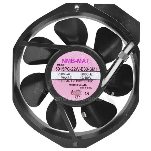 NMB-MAT 5915PC-22W-B30-SM1 220V 42/40W Thermally Protected 1 PHASE Cooling Fan