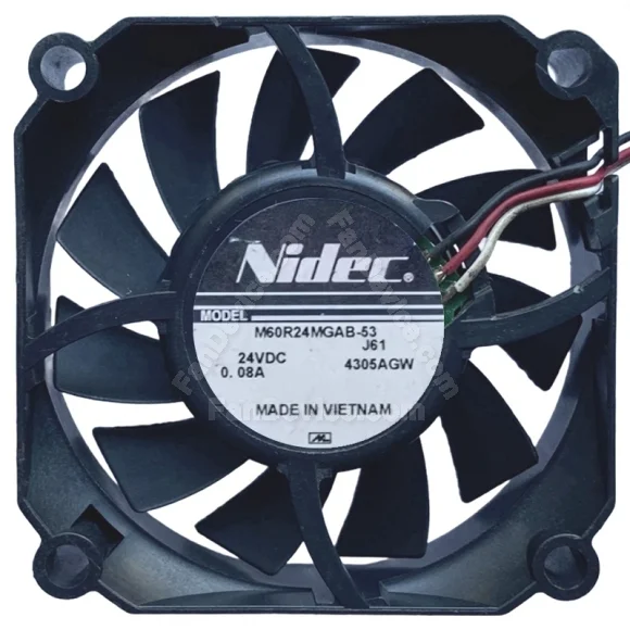 Nidec M60R24MGAB-53J61 DC 24V 0.08A 3 Wires Axial Cooling Fan