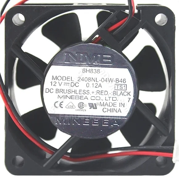 NMB 2408NL-04W-B46 12V 0.12A DC Brushless 2 / 3 Wires Cooling Fan