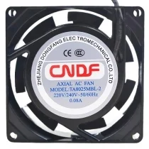 CNDF TA8025MBL-2 AC 220V/240V 0.08A 2 Wires Axial Cooling Fan