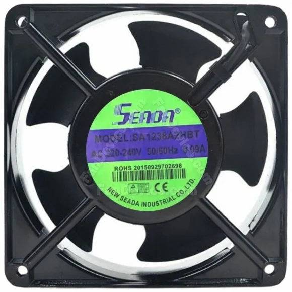 SEADA SA1238A2HBT 220-240V 0.09A 2 Wires Axial Cooling Fan