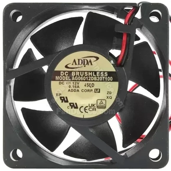 ADDA AG06012DB207100 12V 0.16A 2 Wires DC Brushless Axial Cooling Fan