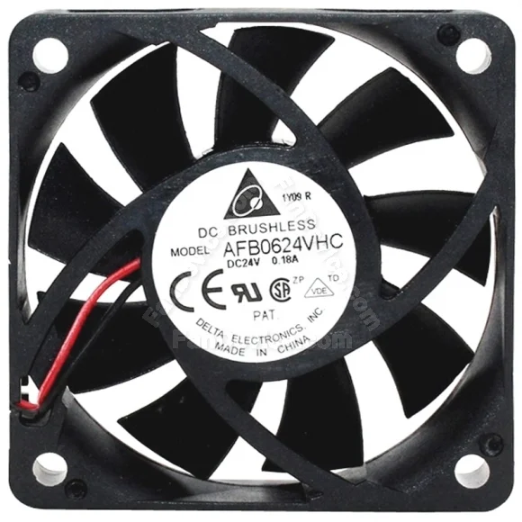 Delta AFB0624VHC 24V 0.18A DC Brushless 2 Wires Axial Cooling Fan
