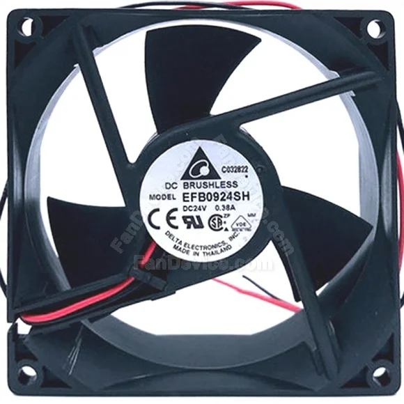 Delta EFB0924SH 24V 0.38A DC Brushless 2 Wires Axial Cooling Fan