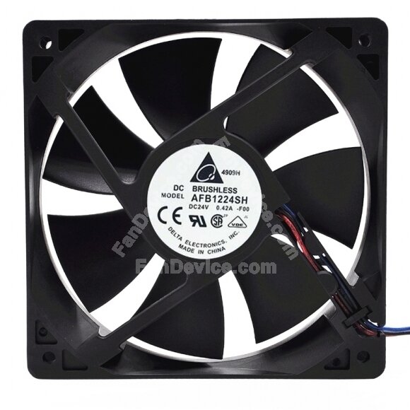 Delta AFB1224SH DC 24V 0.42A 2 Wires / 3 Wires Axial Cooling Fan