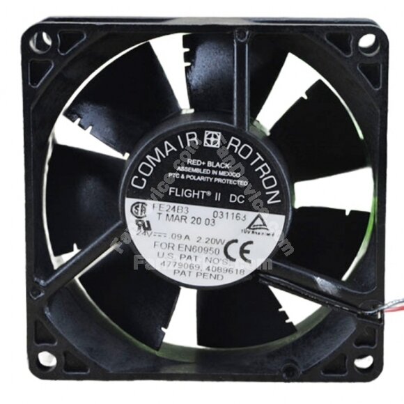 COMAIR ROTRON FE24B3 DC 24V 0.09A 2.2W 2 Wires Axial Cooling Fan