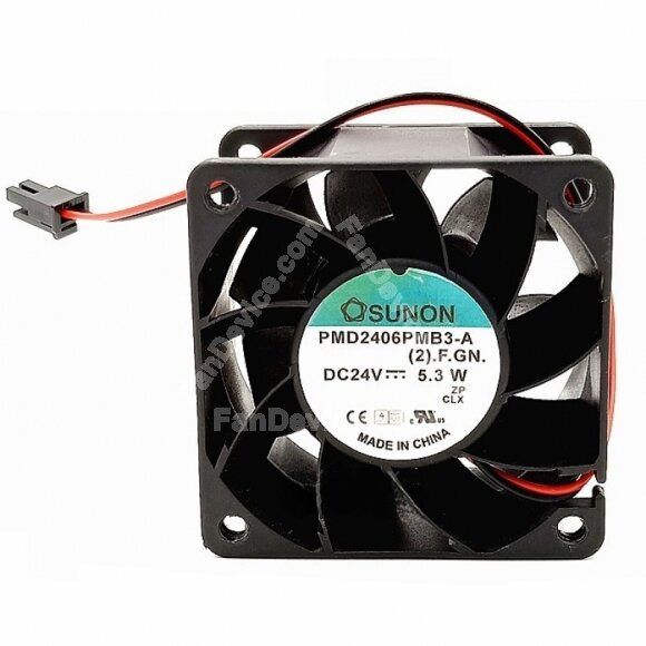 Sunon PMD2406PMB3-A DC 24V 5.3W 2 Wires / 3 Wires Axial Cooling Fan