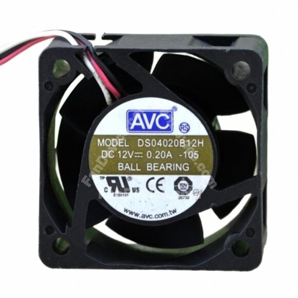 AVC DS04020B12H DC 12V 0.20A 2 Wires / 3 Wires Axial Cooling Fan